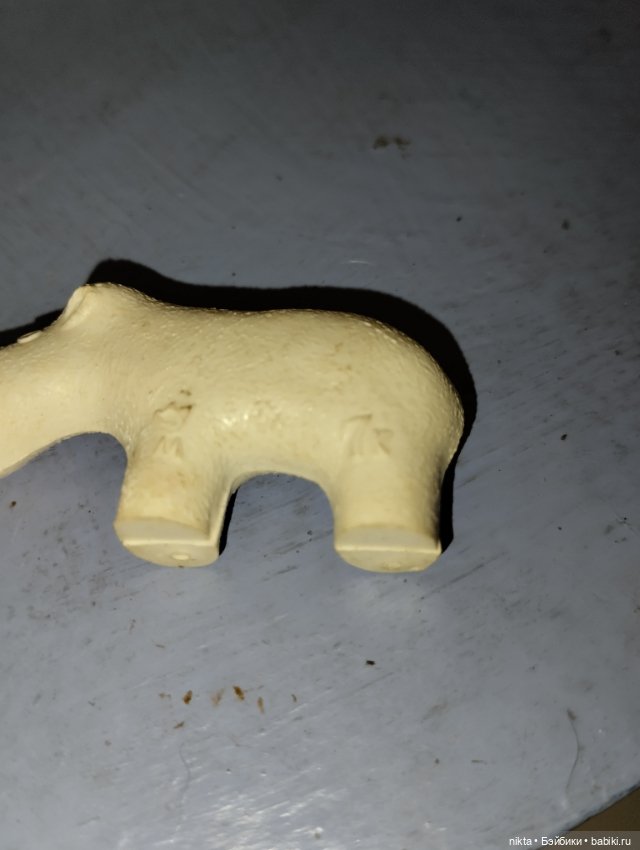 Игрушка СССР Бегемот Мини Литая резина (фото 5)