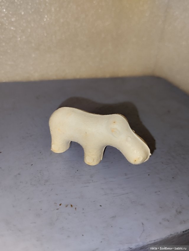 Игрушка СССР Бегемот Мини Литая резина (фото 2)