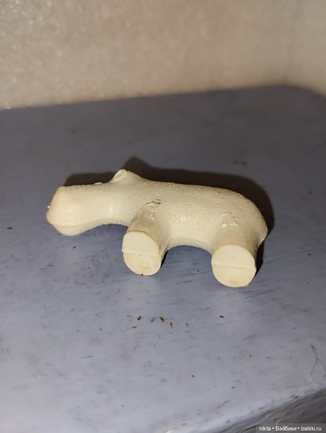 Игрушка СССР Бегемот Мини Литая резина (фото 4)