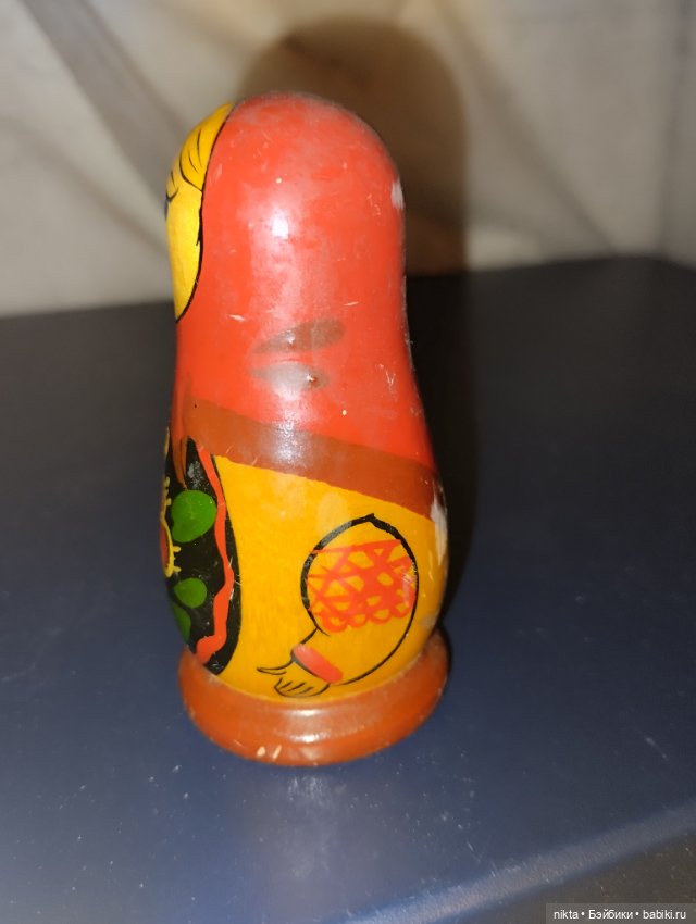 Матрешка СССР Цельная — Винтажные куклы и игрушки детства (фото 4)
