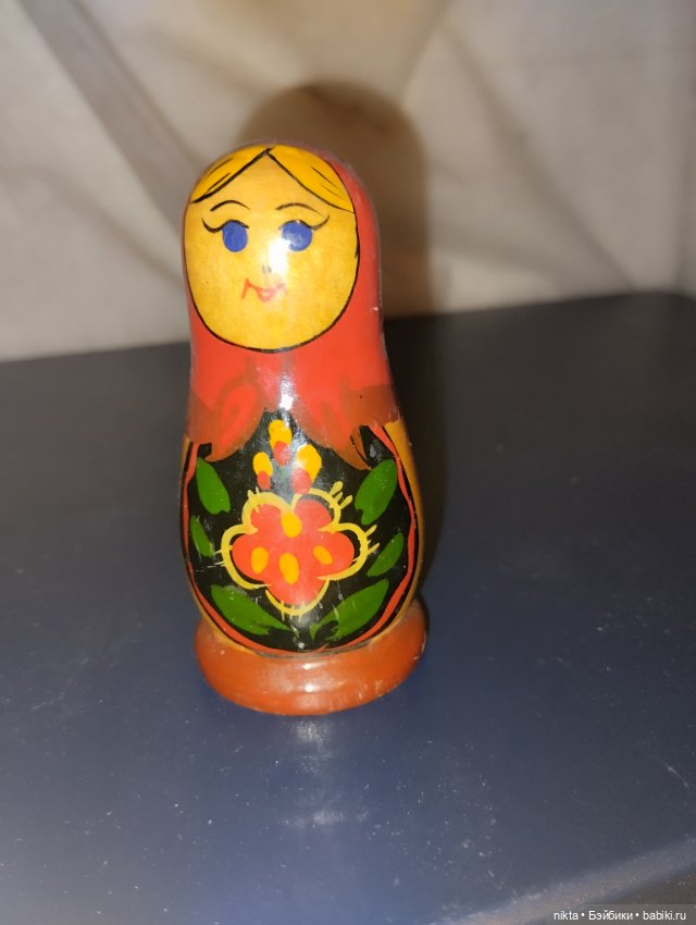 Матрешка СССР Цельная — Винтажные куклы и игрушки детства