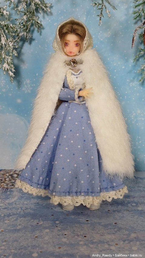 ООАК кукла Figma 1:12 зимняя Леди (фото 2)