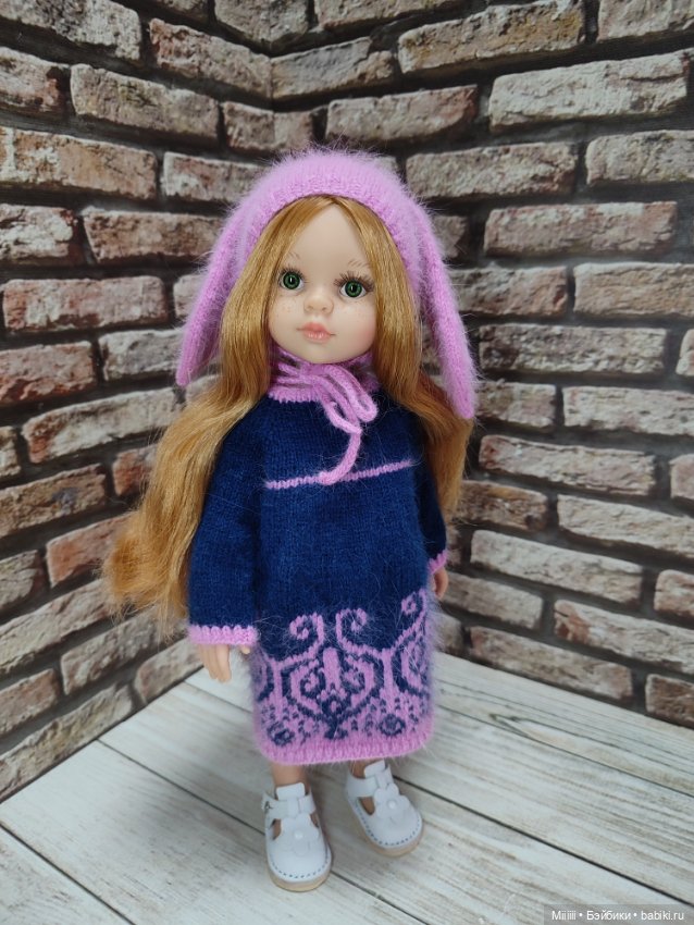 Комплект одежды Ажурная Зайка для кукол Паола Рейна Paola Reina (фото 4)