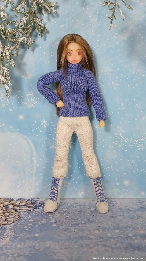 ООАК кукла Figma 1:12 зимняя Леди (фото 3)