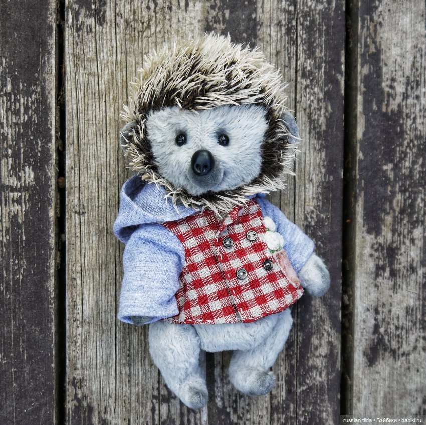 Ëжик тедди в клетчатой курточке (фото 3)