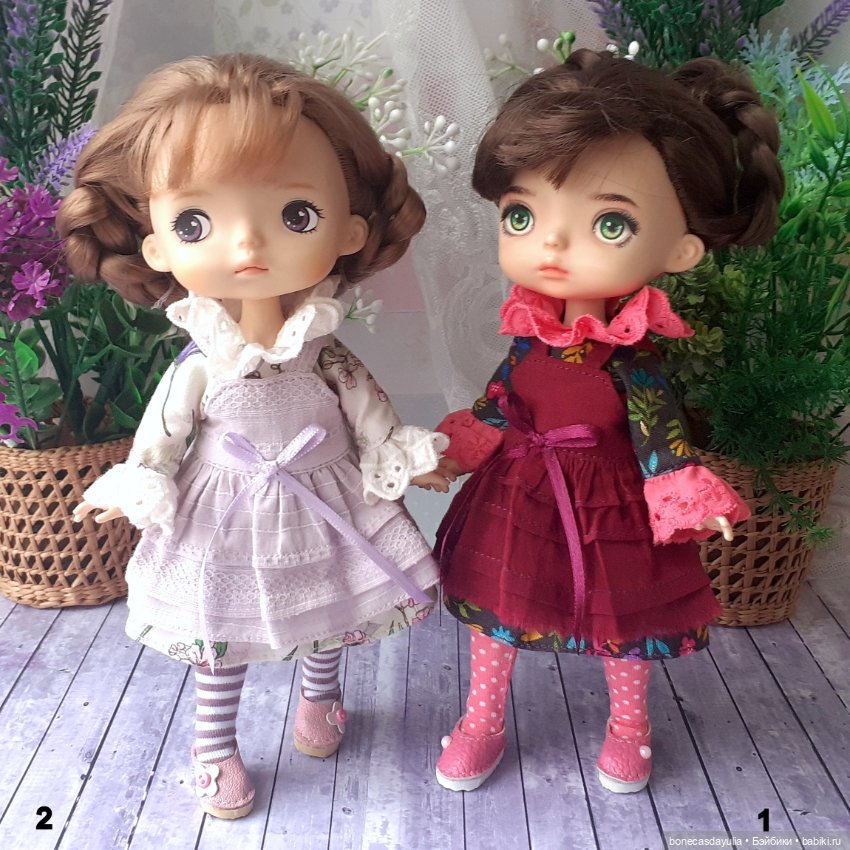 Нарядные комплекты одежды для кукол Монст/ Xiaomi Monst Doll Платье Фартук Колготки