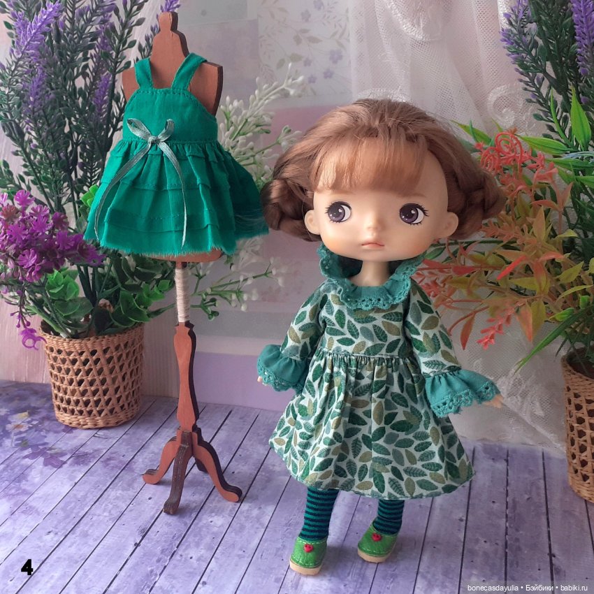 Нарядные комплекты одежды для кукол Монст/ Xiaomi Monst Doll Платье Фартук Колготки