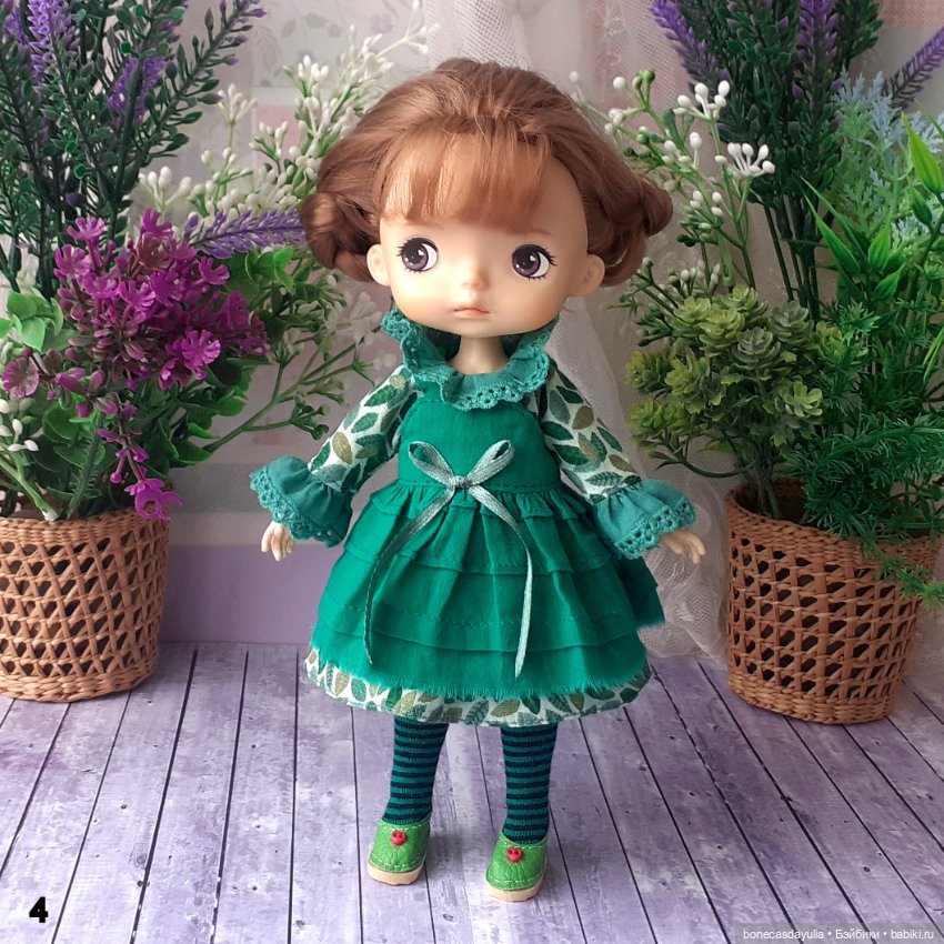 Нарядные комплекты одежды для кукол Монст/ Xiaomi Monst Doll Платье Фартук Колготки