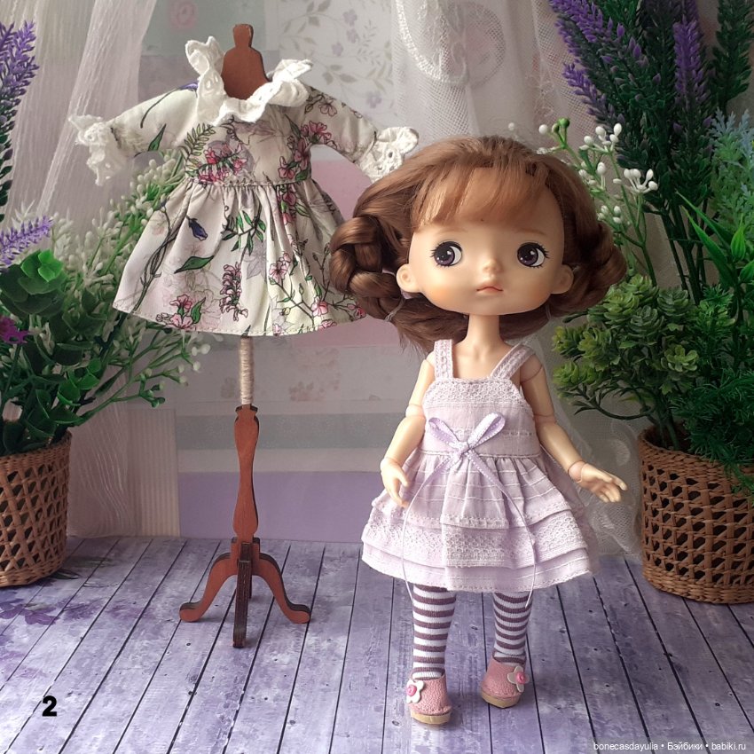 Нарядные комплекты одежды для кукол Монст/ Xiaomi Monst Doll Платье Фартук Колготки (фото 7)