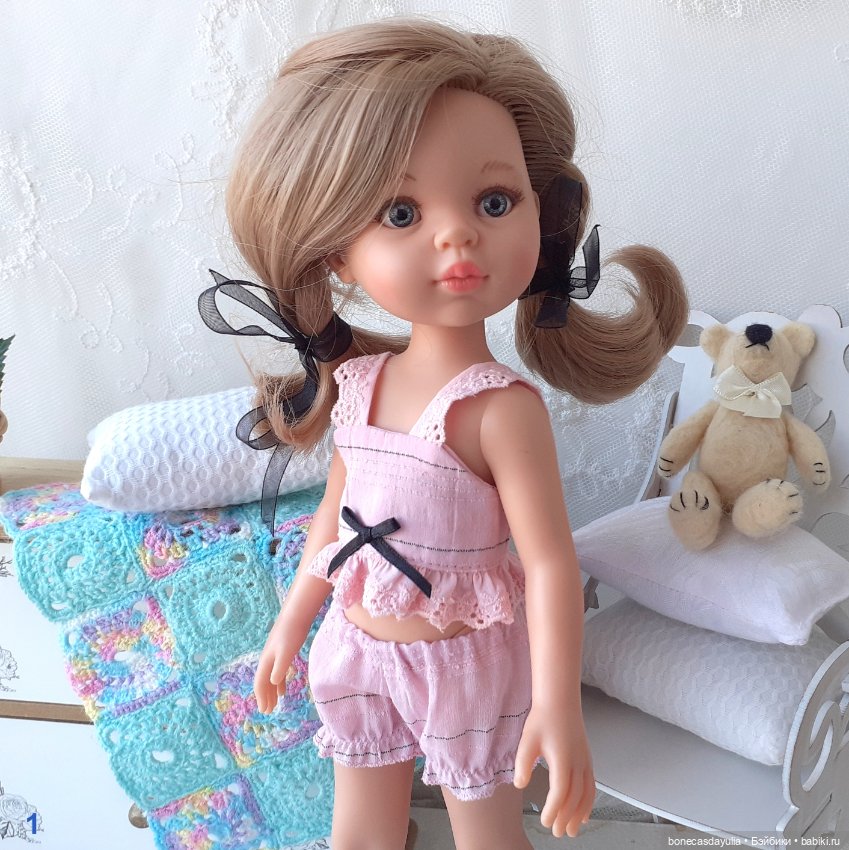 Нижнее белье Легкие пижамки для куклы Паола Рейна 2 предмета Paola Reina (фото 4)