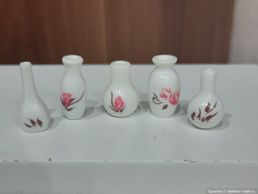 Вазочки одним лотом — Миниатюра для кукол