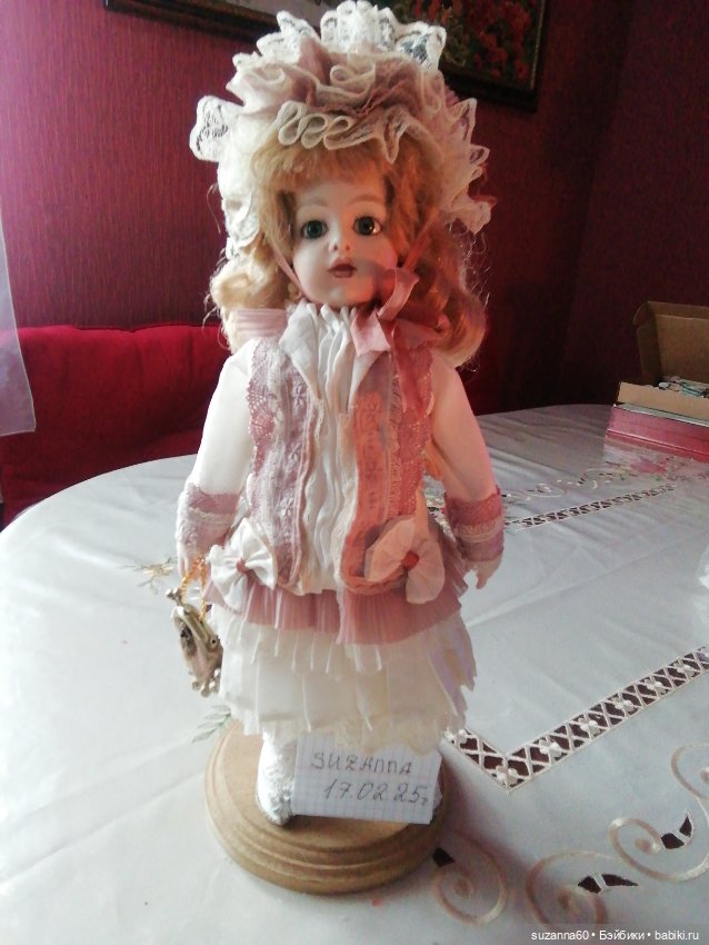 Фарфоровая реплика антикварной куклы БРЮ (фото 5)