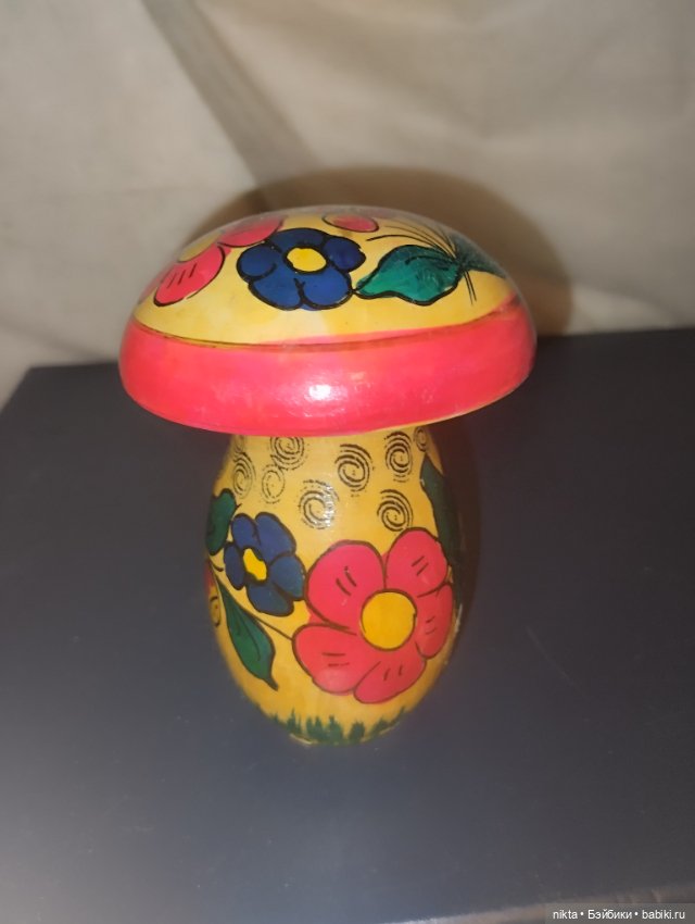 Деревянная игрушка СССР Гриб (фото 2)