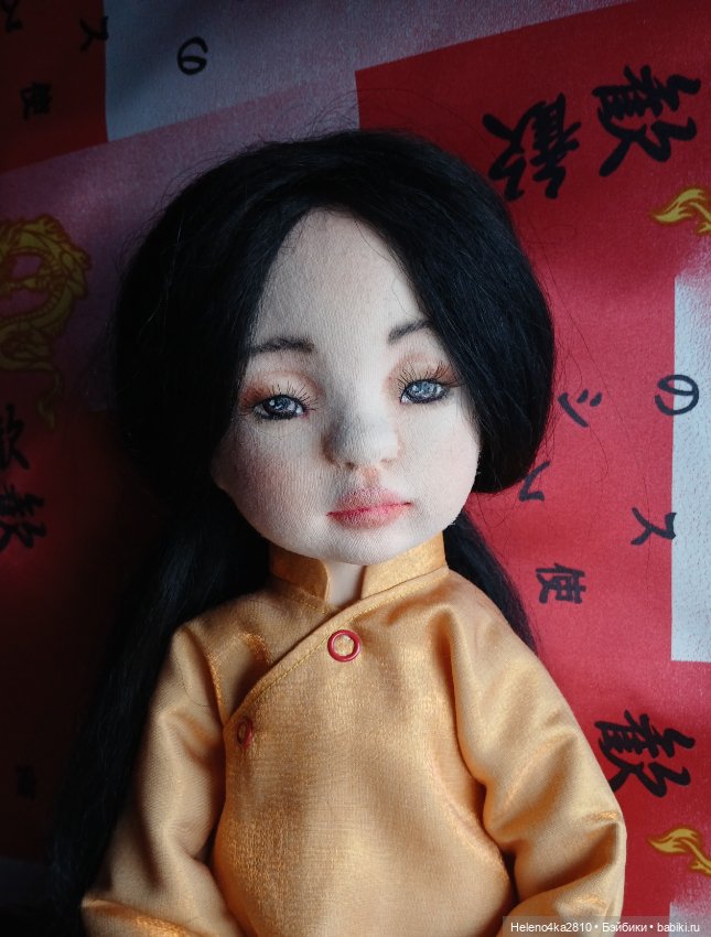 Текстильная девочка Лан — Авторские куклы (фото 8)