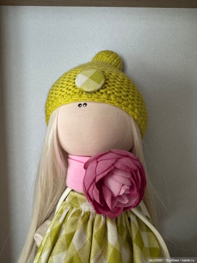 Весенняя нежность- авторская текстильная кукла (фото 4)