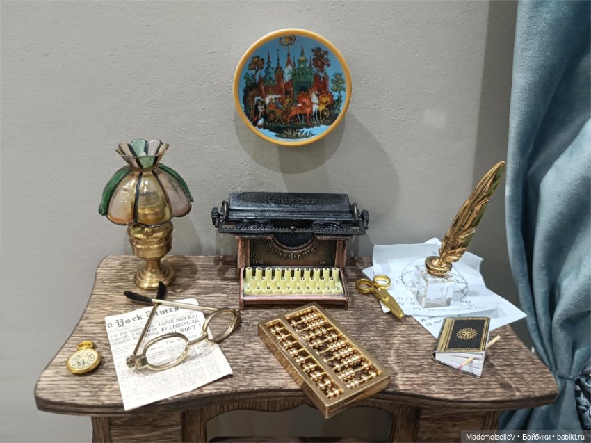 Счеты, латунь — Миниатюра для кукол (фото 9)