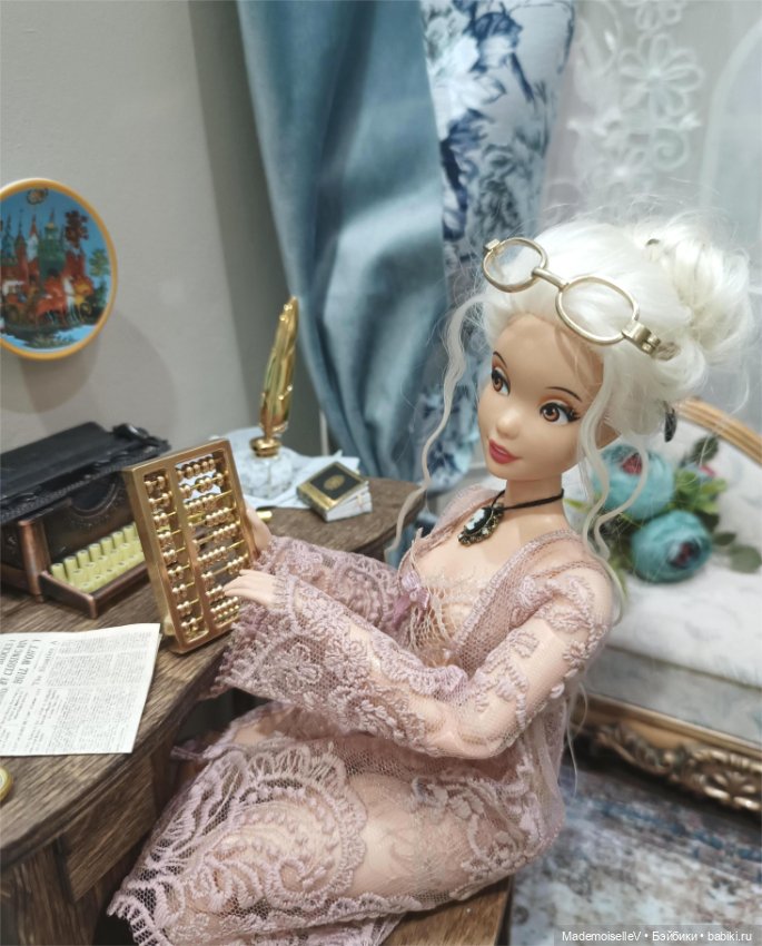 Счеты, латунь — Миниатюра для кукол (фото 3)