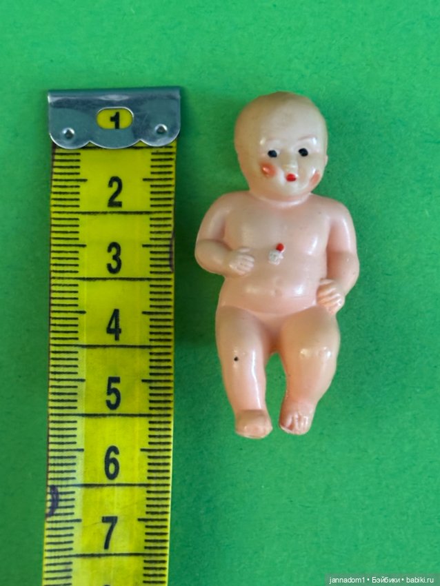 Целлулоидный малыш Minerva с соской, высота 5 см
