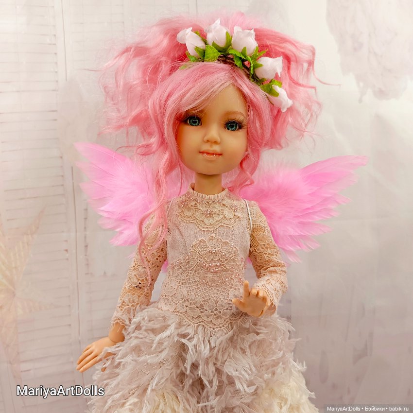 Кукла OOAK Элина, Розовый Ангел
