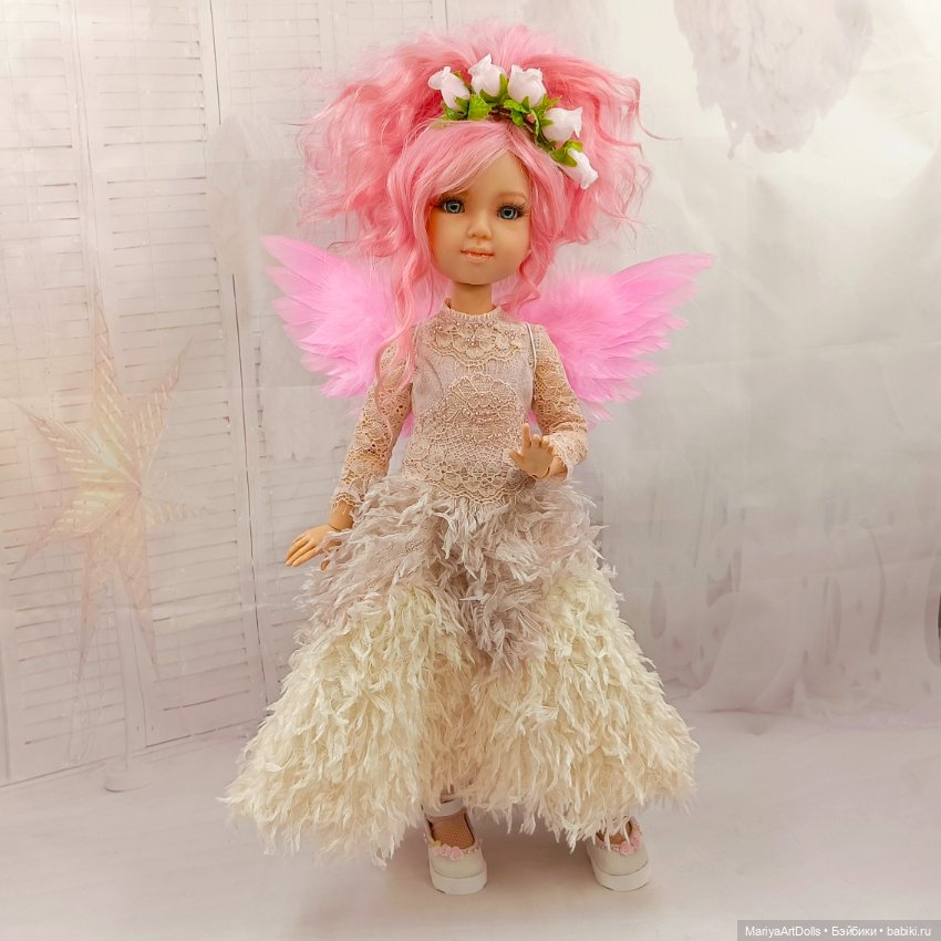 Кукла OOAK Элина, Розовый Ангел