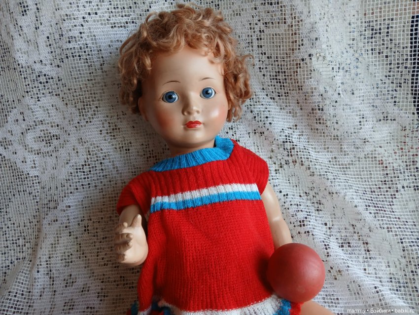 Кукла Германия старинная папье-маше (фото 2)