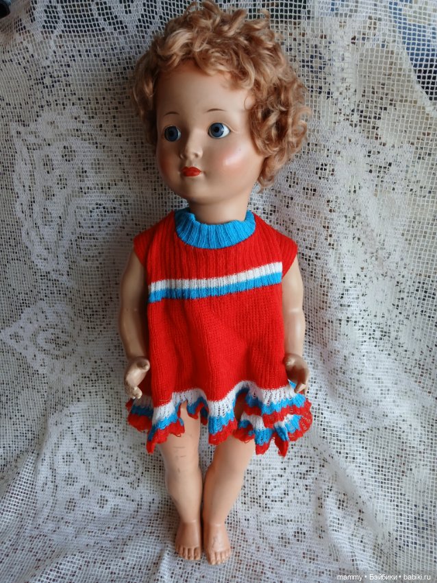 Кукла Германия старинная папье-маше