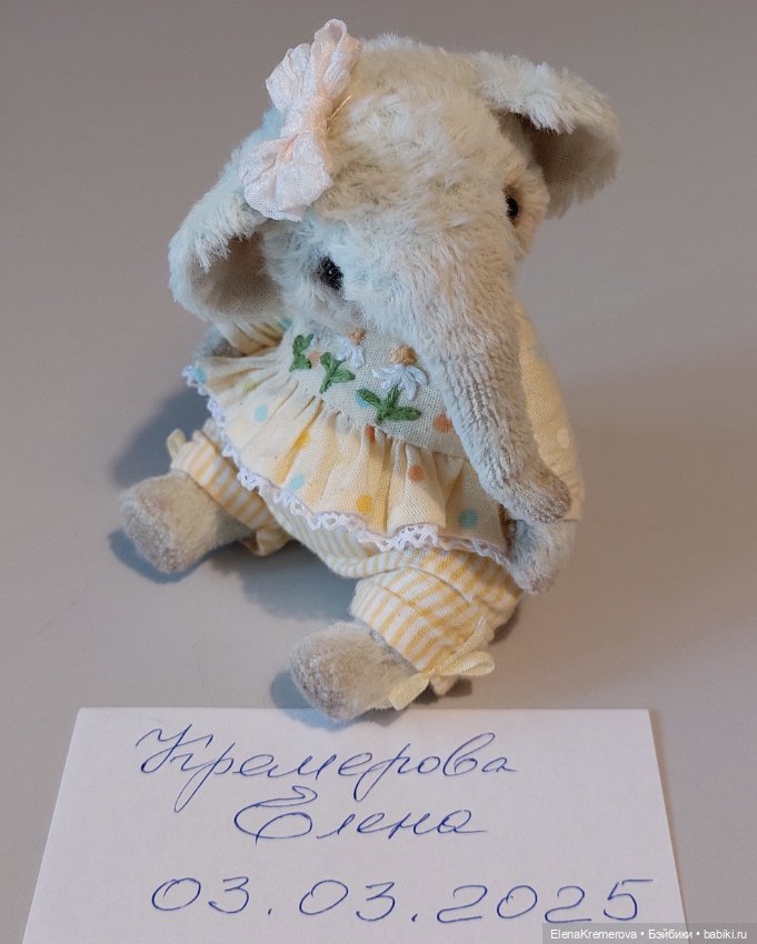 Тедди слоник Фанти — Авторские игрушки (фото 7)