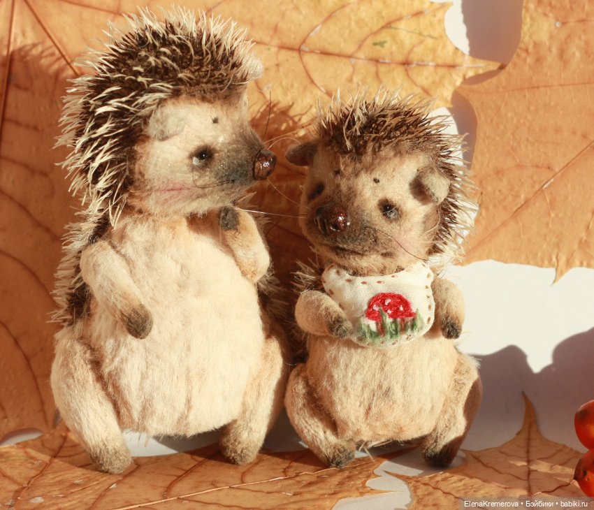 Семейка ёжиков — Авторские игрушки