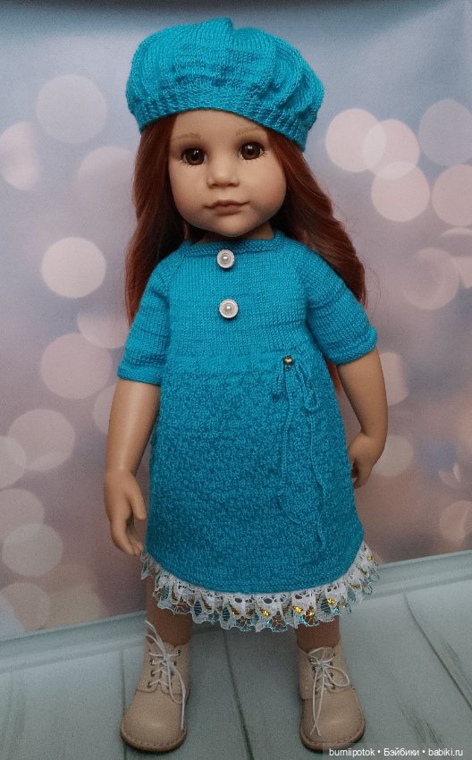 Платье и берет для куклы Готц (фото 2)