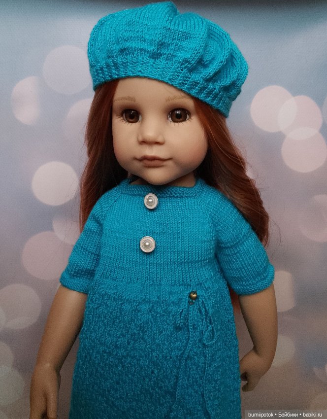 Платье и берет для куклы Готц (фото 3)