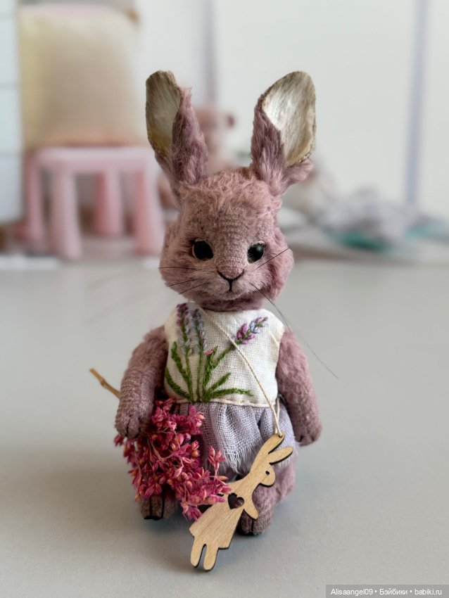 Лавандовый зайчик — Авторские игрушки (фото 7)