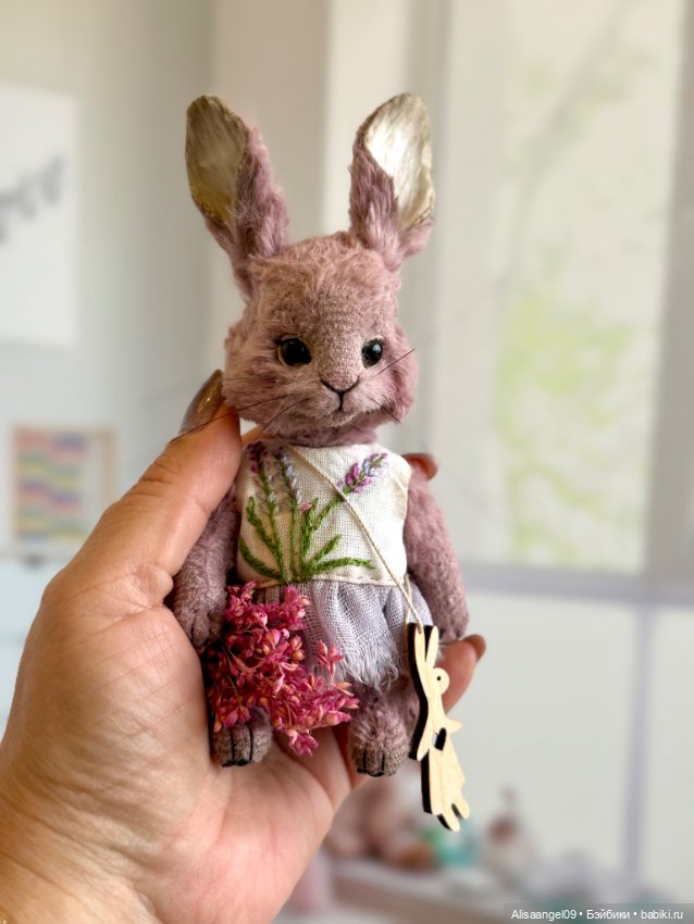 Лавандовый зайчик — Авторские игрушки (фото 2)