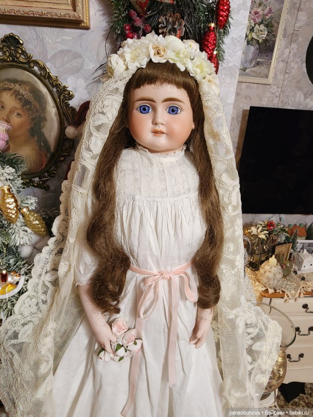 Очень рослая антикварная кукла Альт Бек Готшальк, рост 70 см (фото 7)