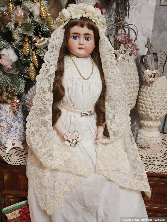 Очень рослая антикварная кукла Альт Бек Готшальк, рост 70 см