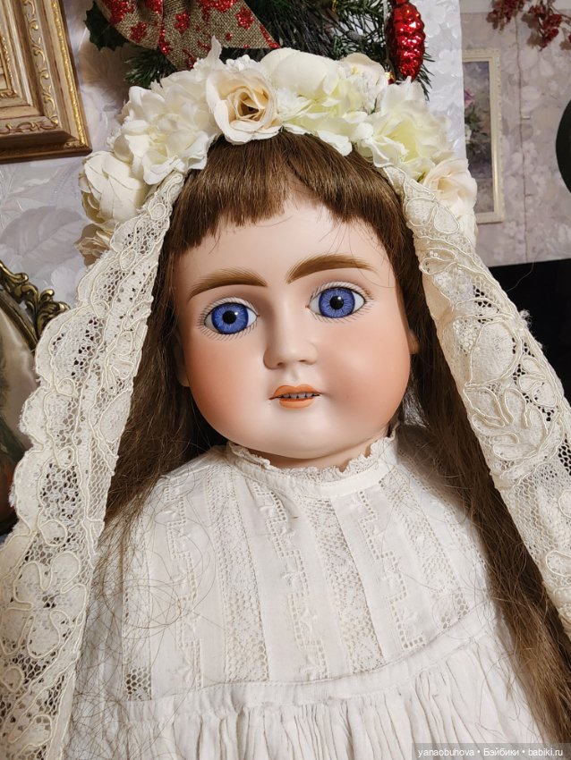 Очень рослая антикварная кукла Альт Бек Готшальк, рост 70 см