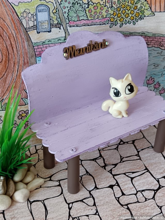 Скамейка для кукол 12-14см (фото 2)