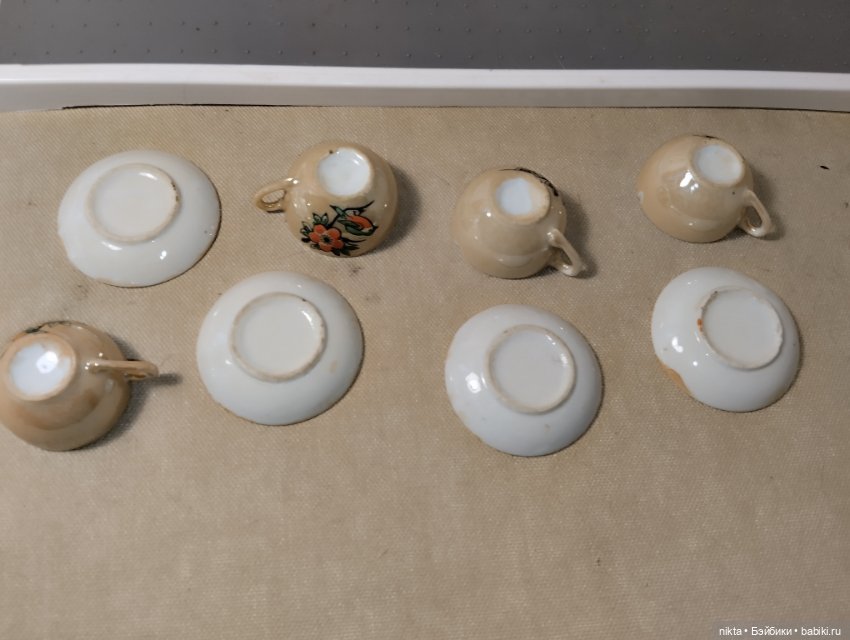Фарфоровый сервиз мини, кукольный Япония (фото 8)