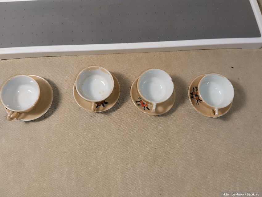 Фарфоровый сервиз мини, кукольный Япония (фото 6)