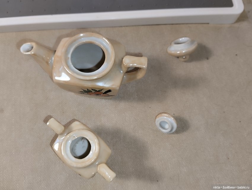 Фарфоровый сервиз мини, кукольный Япония (фото 10)