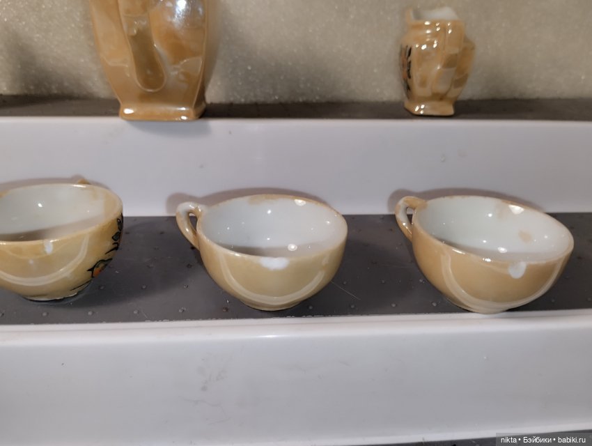 Фарфоровый сервиз мини, кукольный Япония (фото 7)