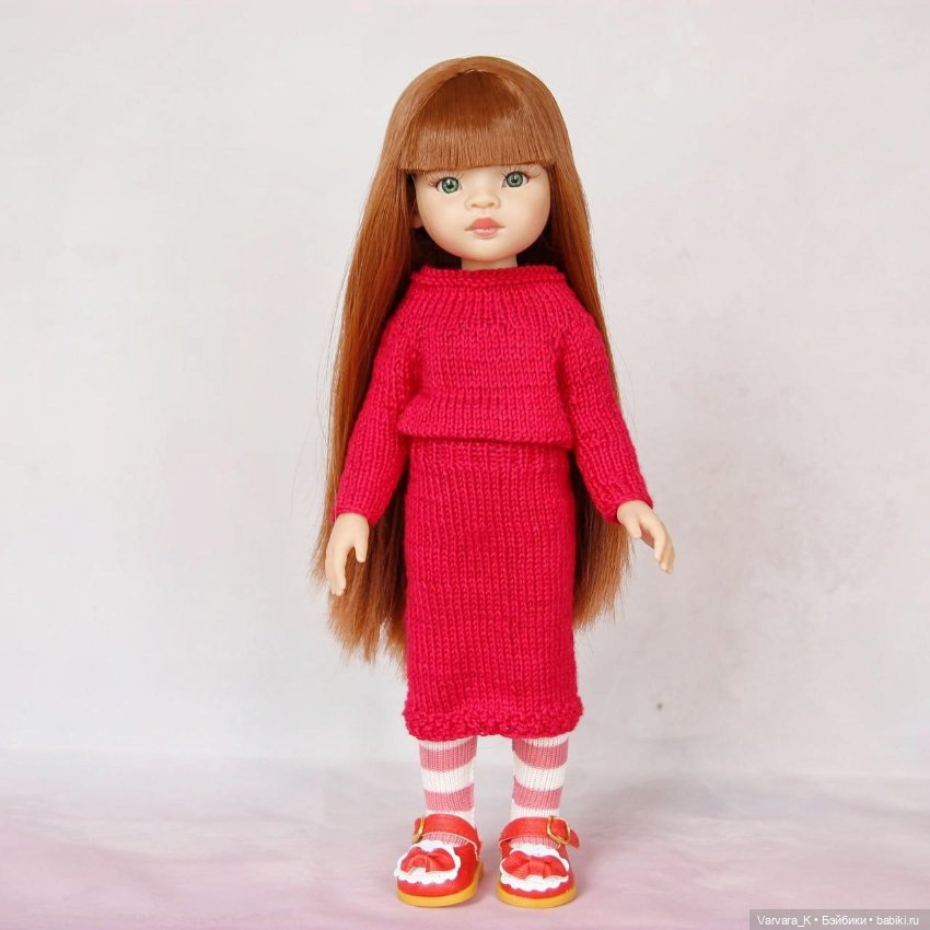 Комплект с красным платьем для Paola Reina 32 см (фото 4)