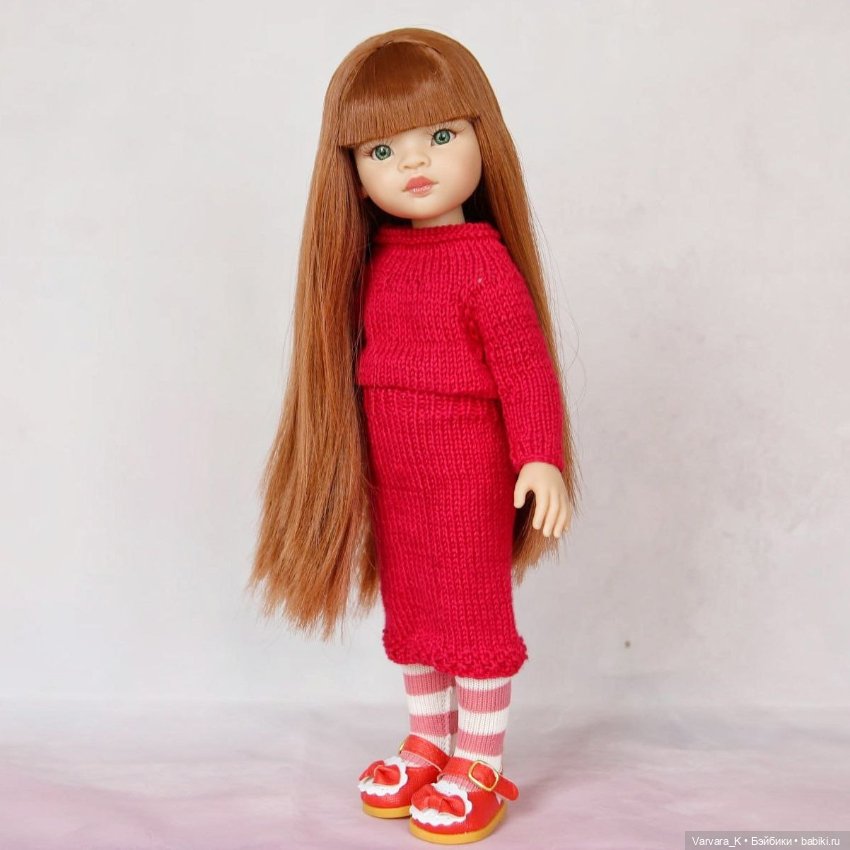 Комплект с красным платьем для Paola Reina 32 см