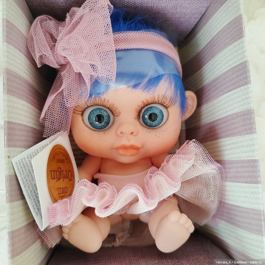 Berjuan BABY BIGGERS кукла - пупс малыш Бигуэр, сиреневые волосы, 14 см