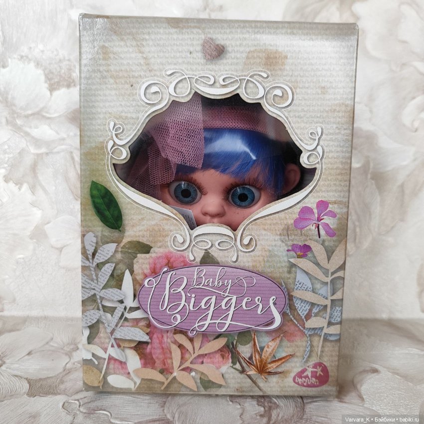 Berjuan BABY BIGGERS кукла - пупс малыш Бигуэр, сиреневые волосы, 14 см (фото 5)