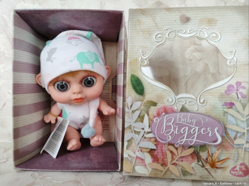 Berjuan BABY BIGGERS малыш Бигуэр светлые волосы, серые глаза, 14 см (фото 3)