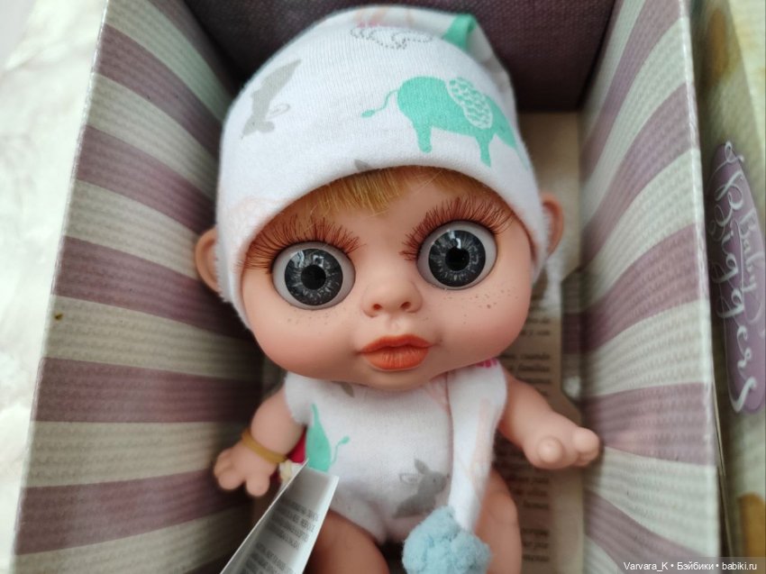 Berjuan BABY BIGGERS малыш Бигуэр светлые волосы, серые глаза, 14 см