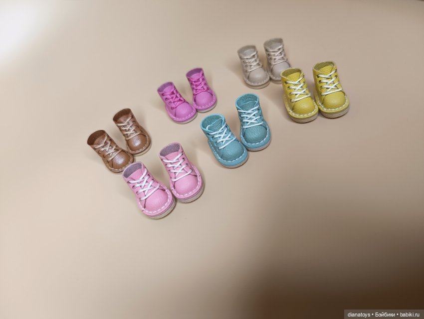 Ботиночки для кукол, размер 2.5*1.1 см, натуральная кожа (фото 3)