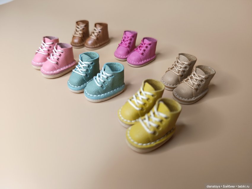 Ботиночки для кукол, размер 2.5*1.1 см, натуральная кожа (фото 2)