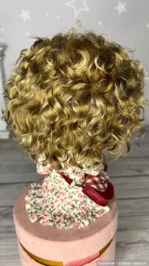 Парик натуральный для BJD1/6 Q-baby, обхват головы 25см (фото 3)