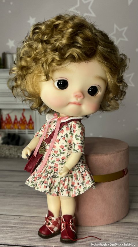 Парик натуральный для BJD1/6 Q-baby, обхват головы 25см